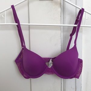 Calvin Klein Purple Lace Bra (no push up)